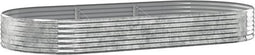 vidaXL - Plantenbak - 296x140x36 - cm - gepoedercoat - staal - zilverkleurig