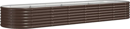 vidaXL - Plantenbak - 296x80x36 - cm - gepoedercoat - staal - bruin