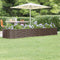 vidaXL - Plantenbak - 296x80x36 - cm - gepoedercoat - staal - bruin