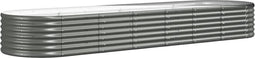 vidaXL - Plantenbak - 296x80x36 - cm - gepoedercoat - staal - grijs
