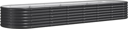 vidaXL - Plantenbak - 296x80x36 - cm - gepoedercoat - staal - antracietkleurig
