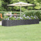 vidaXL - Plantenbak - 296x80x36 - cm - gepoedercoat - staal - antracietkleurig