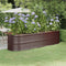 vidaXL - Plantenbak - 296x80x68 - cm - gepoedercoat - staal - bruin