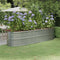 vidaXL - Plantenbak - 296x80x68 - cm - gepoedercoat - staal - zilverkleurig