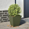 vidaXL - Plantenbak - 30x30x30 - cm - staal - olijfgroen