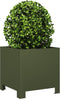 vidaXL - Plantenbak - 30x30x30 - cm - staal - olijfgroen