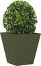 vidaXL - Plantenbak - 30x30x30 - cm - staal - olijfgroen