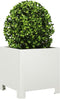 vidaXL - Plantenbak - 30x30x30 - cm - staal - wit