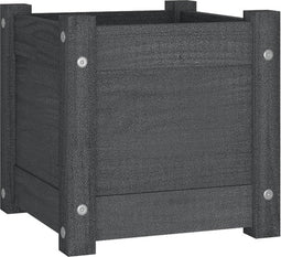 vidaXL - Plantenbak - 31x31x31 - cm - massief - grenenhout - grijs