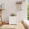 vidaXL - Plantenbak - 31x31x31 - cm - massief - grenenhout - wit