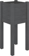 vidaXL - Plantenbak - 31x31x70 - cm - massief - grenenhout - grijs