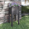 vidaXL - Plantenbak - 31x31x70 - cm - massief - grenenhout - grijs