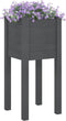 vidaXL - Plantenbak - 31x31x70 - cm - massief - grenenhout - grijs