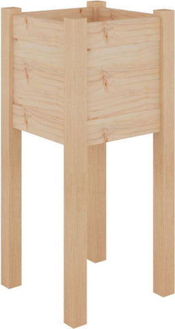 vidaXL - Plantenbak - 31x31x70 - cm - massief - grenenhout