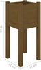 vidaXL - Plantenbak - 31x31x70 - cm - massief - grenenhout - honingbruin