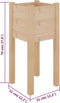 vidaXL - Plantenbak - 31x31x70 - cm - massief - grenenhout