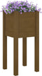 vidaXL - Plantenbak - 31x31x70 - cm - massief - grenenhout - honingbruin