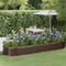vidaXL - Plantenbak - 322x100x36 - cm - gepoedercoat - staal - bruin