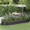 vidaXL - Plantenbak - 322x100x36 - cm - gepoedercoat - staal - antracietkleurig