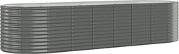 vidaXL - Plantenbak - 322x100x68 - cm - gepoedercoat - staal - grijs