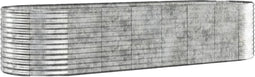 vidaXL - Plantenbak - 322x100x68 - cm - gepoedercoat - staal - zilverkleurig