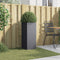 vidaXL - Plantenbak - 32x29x75 - cm - staal - antracietkleurig
