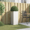 vidaXL - Plantenbak - 32x29x75 - cm - staal - wit
