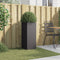 vidaXL - Plantenbak - 32x29x75 - cm - staal - zwart