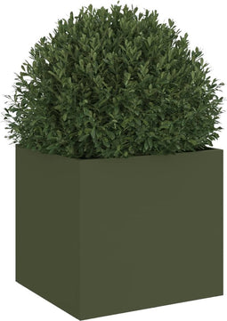 vidaXL - Plantenbak - 32x30x29 - cm - staal - olijfgroen