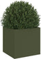 vidaXL - Plantenbak - 32x30x29 - cm - staal - olijfgroen