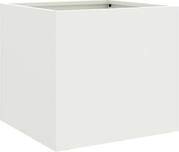 vidaXL - Plantenbak - 32x30x29 - cm - staal - wit