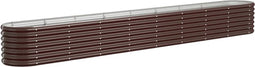 vidaXL - Plantenbak - 332x40x36 - cm - gepoedercoat - staal - bruin
