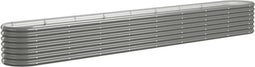 vidaXL - Plantenbak - 332x40x36 - cm - gepoedercoat - staal - grijs