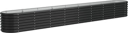 vidaXL - Plantenbak - 332x40x36 - cm - gepoedercoat - staal - antracietkleurig