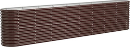 vidaXL - Plantenbak - 332x40x68 - cm - gepoedercoat - staal - bruin