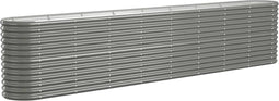 vidaXL - Plantenbak - 332x40x68 - cm - gepoedercoat - staal - grijs
