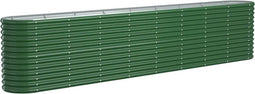 vidaXL - Plantenbak - 332x40x68 - cm - gepoedercoat - staal - groen