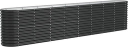 vidaXL - Plantenbak - 332x40x68 - cm - gepoedercoat - staal - antracietkleurig