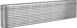 vidaXL - Plantenbak - 332x40x68 - cm - gepoedercoat - staal - zilverkleurig