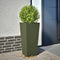 vidaXL - Plantenbak - 35x35x75 - cm - staal - olijfgroen