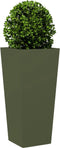 vidaXL - Plantenbak - 35x35x75 - cm - staal - olijfgroen