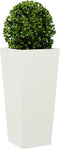 vidaXL - Plantenbak - 35x35x75 - cm - staal - wit