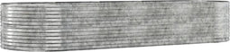 vidaXL - Plantenbak - 367x140x68 - cm - gepoedercoat - staal - zilverkleurig
