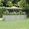 vidaXL - Plantenbak - 367x140x68 - cm - gepoedercoat - staal - zilverkleurig