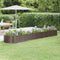 vidaXL - Plantenbak - 368x80x36 - cm - gepoedercoat - staal - bruin