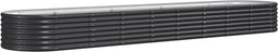 vidaXL - Plantenbak - 368x80x36 - cm - gepoedercoat - staal - antracietkleurig