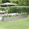 vidaXL - Plantenbak - 368x80x36 - cm - gepoedercoat - staal - zilverkleurig