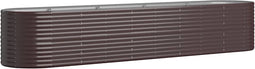 vidaXL - Plantenbak - 368x80x68 - cm - gepoedercoat - staal - bruin