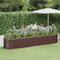 vidaXL - Plantenbak - 368x80x68 - cm - gepoedercoat - staal - bruin