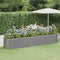 vidaXL - Plantenbak - 368x80x68 - cm - gepoedercoat - staal - grijs